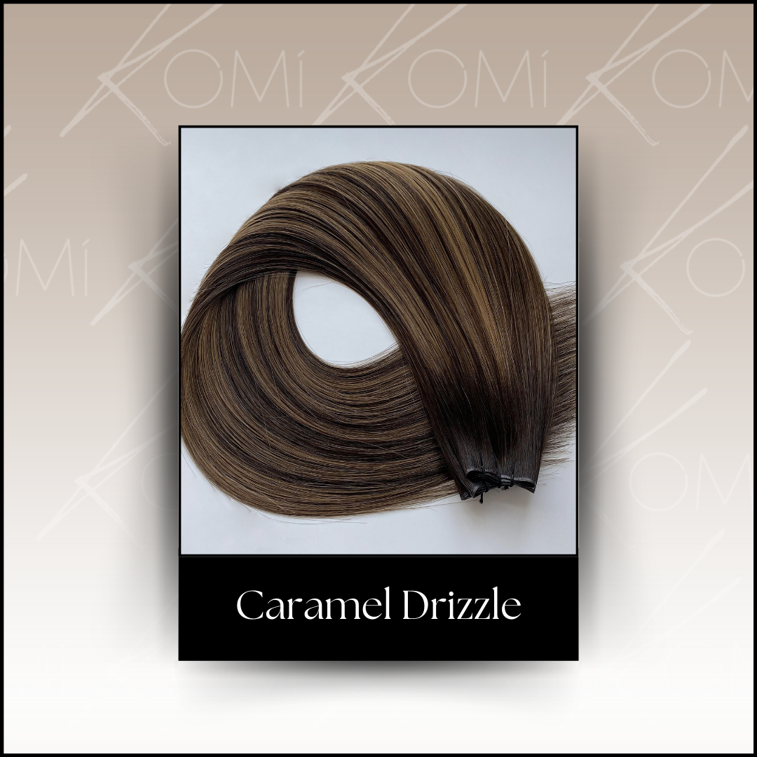 Caramel Drizzle | 2 Hand-Tied Wefts (Per Pack)
