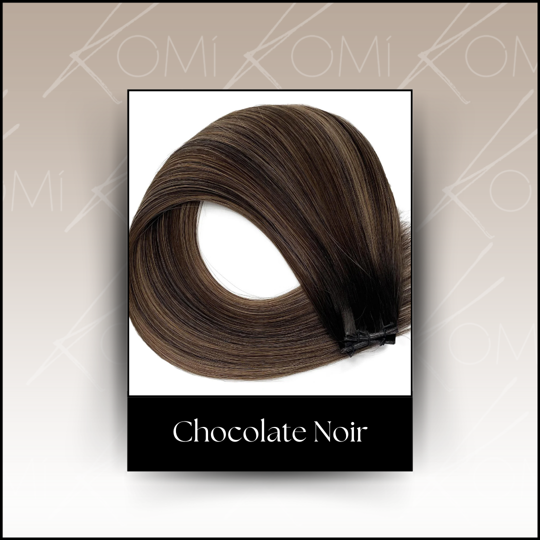 Chocolate Noir | 2 Hand-Tied Wefts (Per Pack)