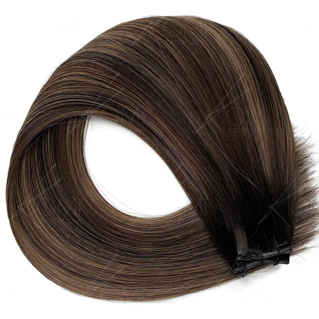 Chocolate Noir | 2 Hand-Tied Wefts (Per Pack)