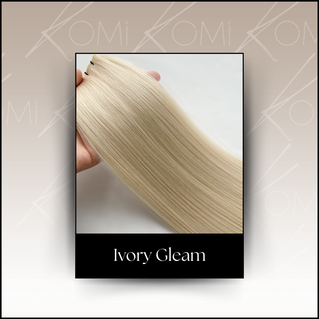 Ivory Gleam | 2 Hand-Tied Wefts (Per Pack)