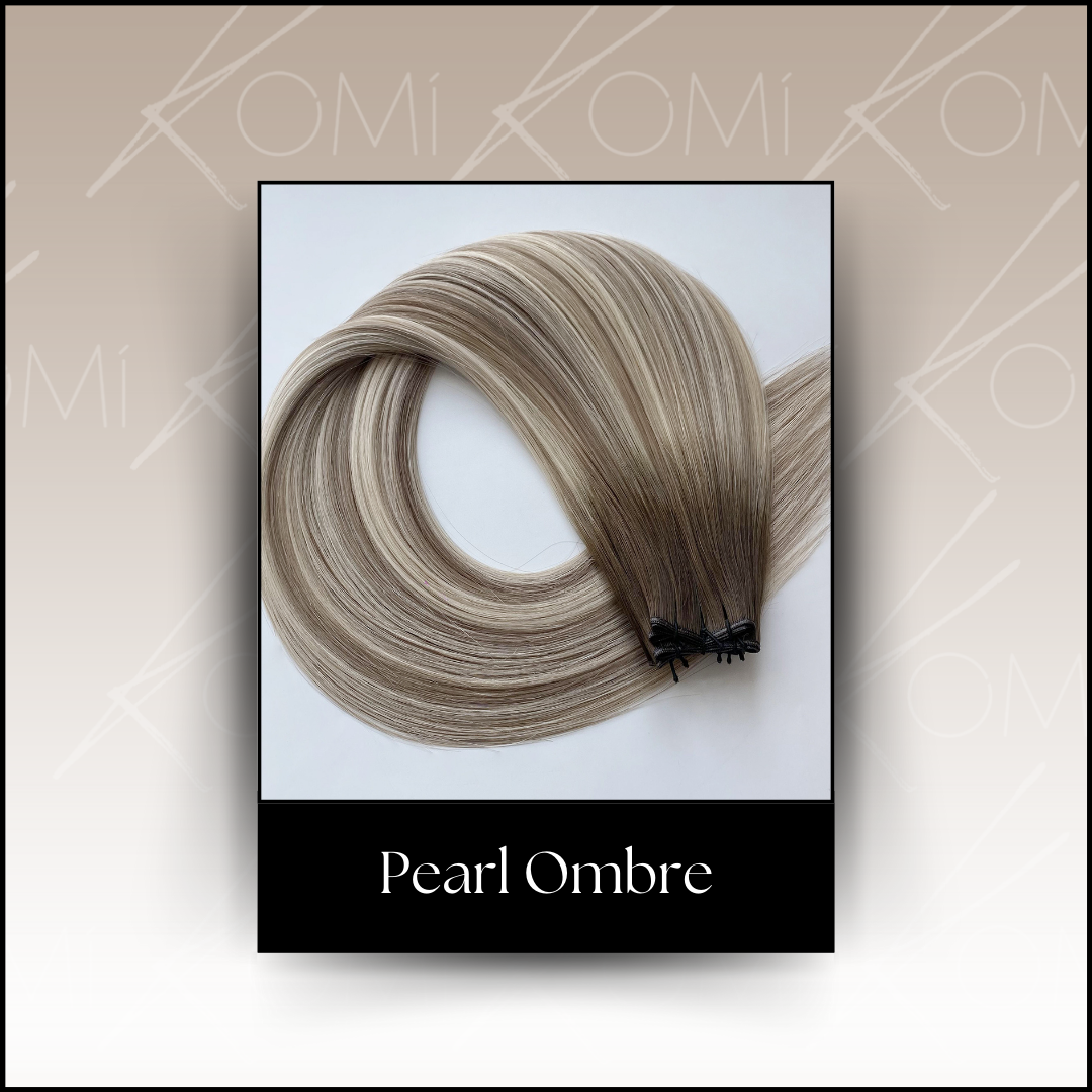 Pearl Ombre | 2 Hand-Tied Wefts (Per Pack)