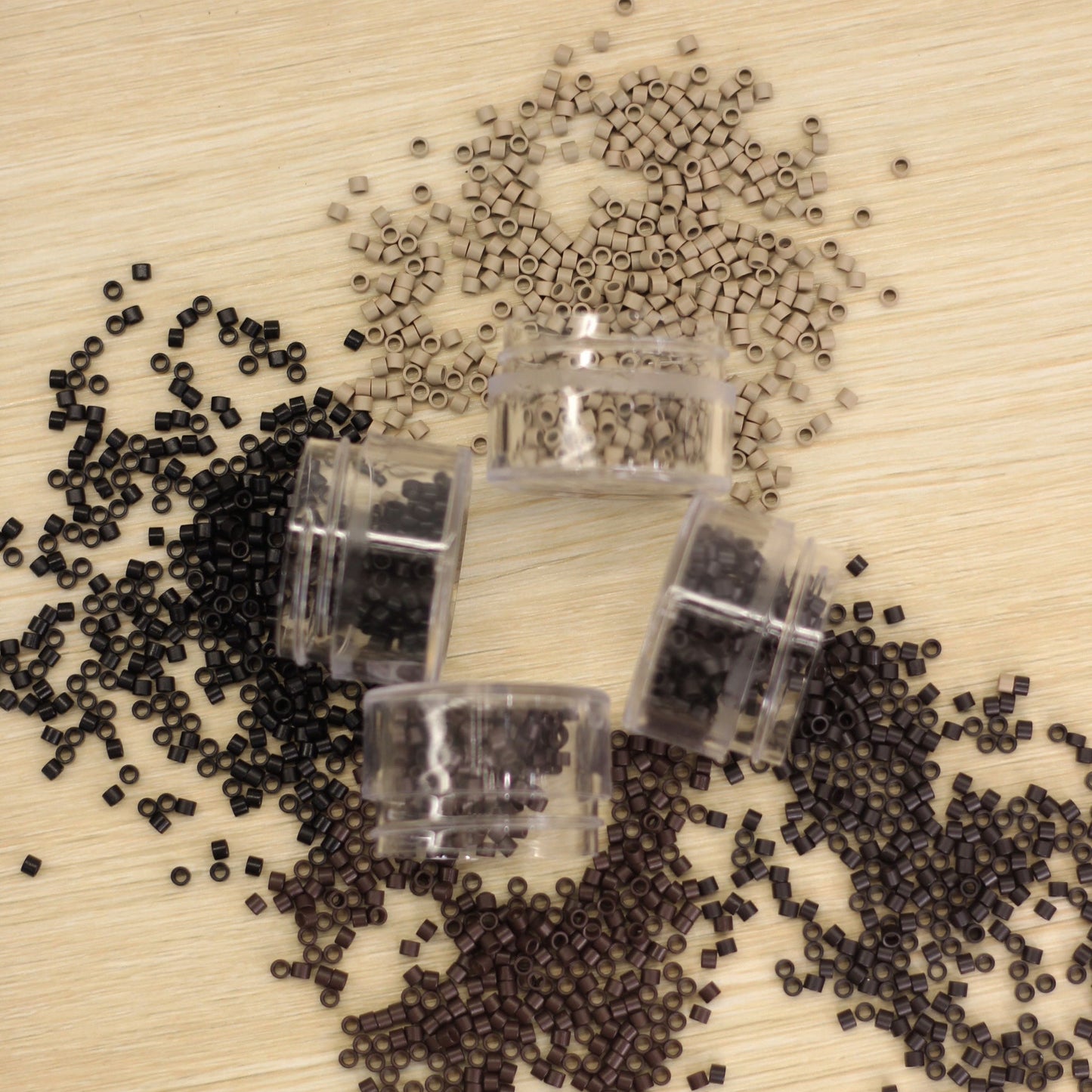 KOMI Silicone-Free, Nickel-Free Extension Beads | Sensitive-Scalp Safe (500 ct)
